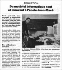 Image scannée de l'article de la Voix du Nord