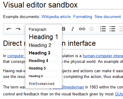 Wikipédia Visual Editor