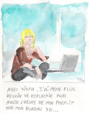 Caricature Flavie Flament - pub TF1 - Pfelelep
