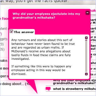 Screenshot - FAQ MsDonald's - ejaculate