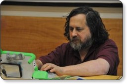 Richard Stallman with OLPC - Stephen Birch - CC-By