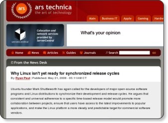 Copie d'écran - Ars Technica