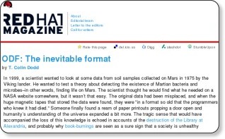Screenshot - Red Hat Magazine web site