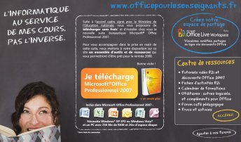 Copie d'écran - OfficePourLesEnseignants.fr