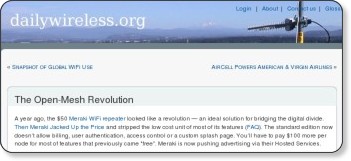 Copie d'écran - DailyWireless.org